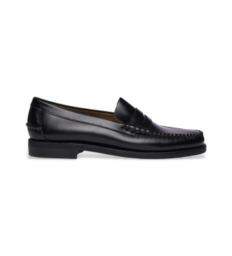 Sebago Mocassins em pele encerada Dolphin preto