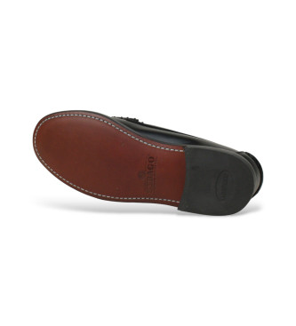 Sebago Mocassins em pele encerada Dolphin preto