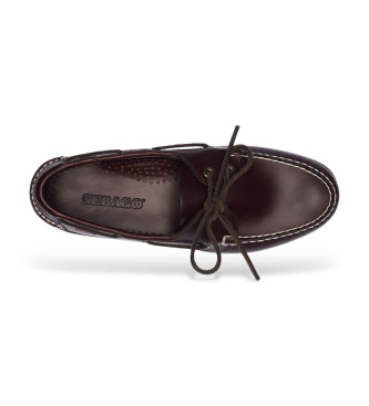 Sebago Mocassins em pele encerada Portland castanho