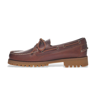 Sebago Ranger Waxy brown leather boat shoes