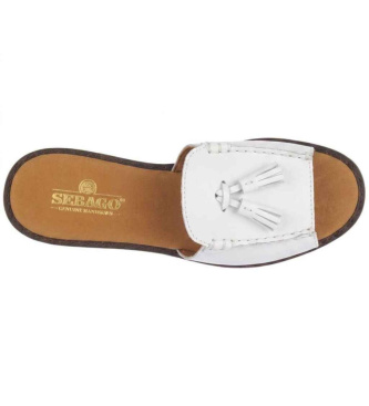 Sebago Will Slide Pop leather sandals white
