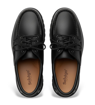 Sebago Acadia Lederschuhe schwarz