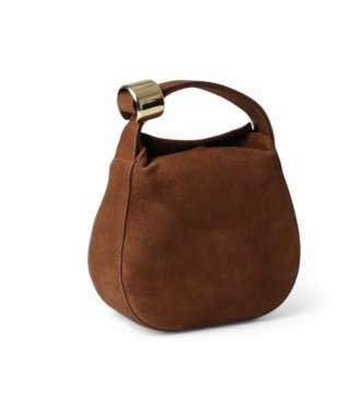 Semicouture Brown suede mini Baily bag 