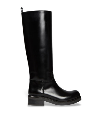 Semicouture Lederstiefel Luce schwarz
