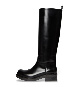 Semicouture Lederstiefel Luce schwarz