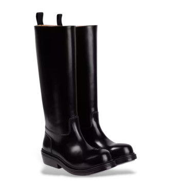 Semicouture Lederstiefel Luce schwarz