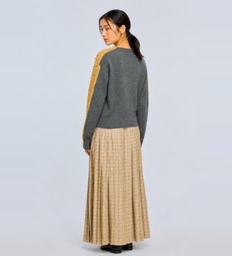 Semicouture Cardigan Jane jaune, gris
