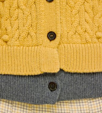 Semicouture Cardigan Jane jaune, gris