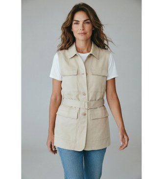 Semicouture Waistcoat Katee beige
