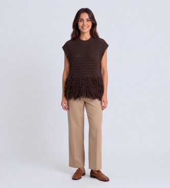 Semicouture Gilet Wendi marron