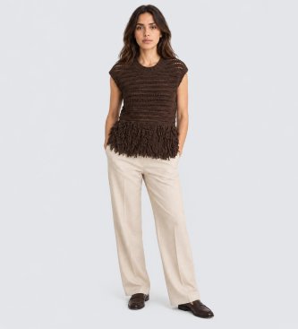 Semicouture Gilet Wendi marron