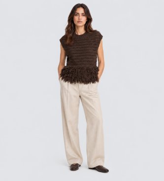 Semicouture Gilet Wendi marron