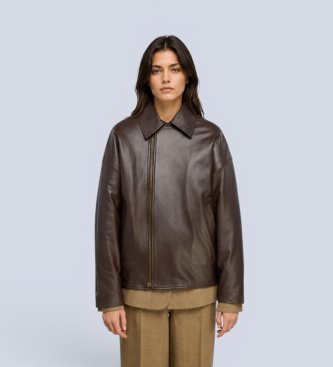 Semicouture Braune Lederjacke Rue