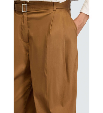 Semicouture Brązowe spodnie Rowena