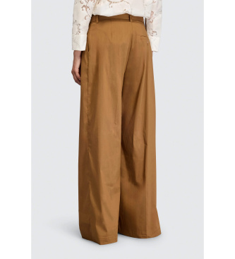 Semicouture Brązowe spodnie Rowena