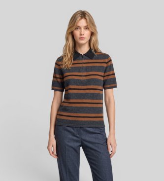 Semicouture Polo Elsa grigio, marrone