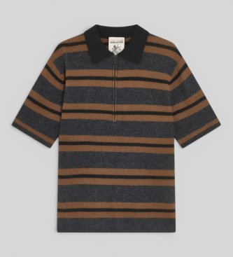 Semicouture Polo Elsa grigio, marrone