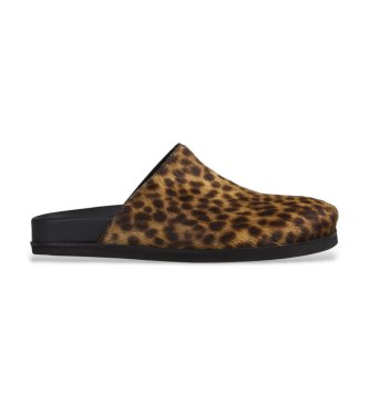 Semicouture Sabot en cuir Alethea marron
