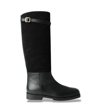 Semicouture Bottes en cuir Marilena noir