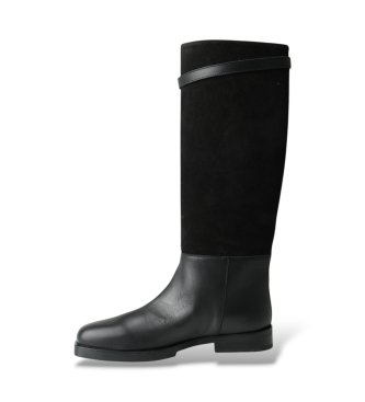 Semicouture Bottes en cuir Marilena noir