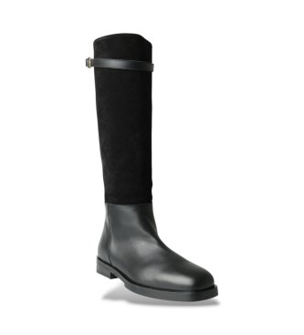 Semicouture Bottes en cuir Marilena noir
