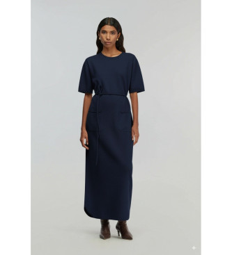Semicouture Marika-kjole marinebl