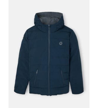 Silbon Reversible technical coat with navy hood