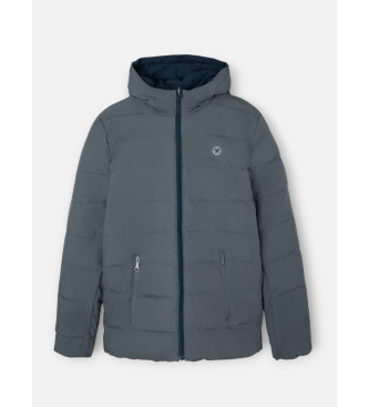Silbon Reversible technical coat with navy hood