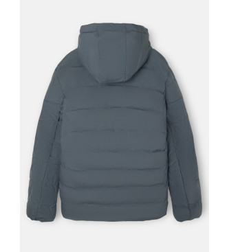 Silbon Reversible technical coat with navy hood