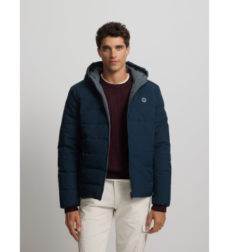 Silbon Reversible technical coat with navy hood