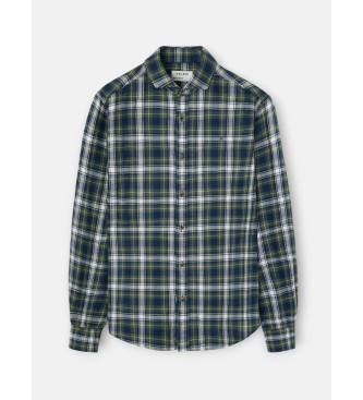 Silbon Two-tone tartan sport shirt blue, green