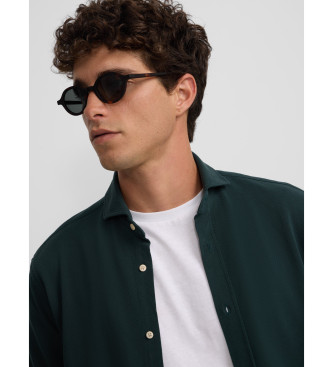 Silbon Sport shirt micropique comfort green