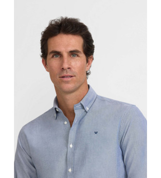 Silbon Športna majica oxford racket shirt modra