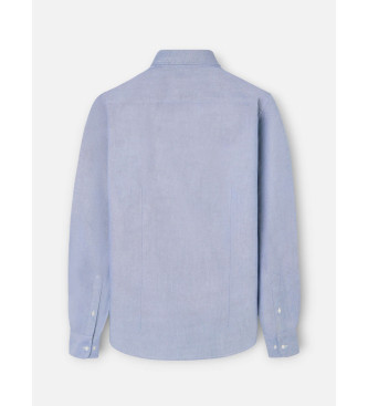 Silbon Športna majica oxford racket shirt modra