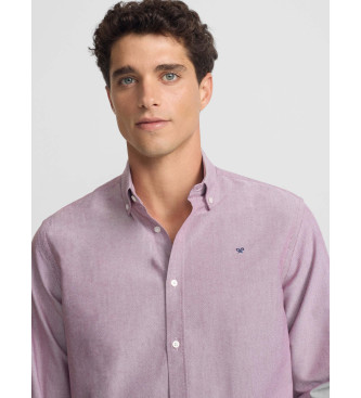 Silbon Športna srajca oxford burgundske barve racket