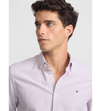 Silbon Športna majica oxford racket črte roza