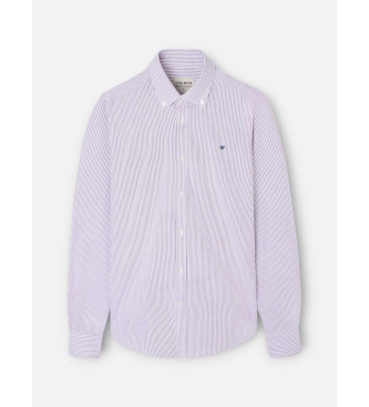 Silbon Športna majica oxford racket črte roza