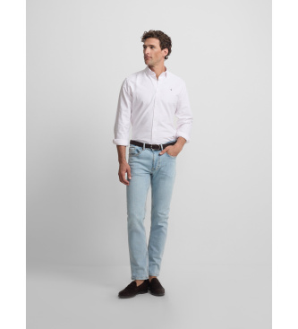 Silbon Sport oxford shirt pink stripes