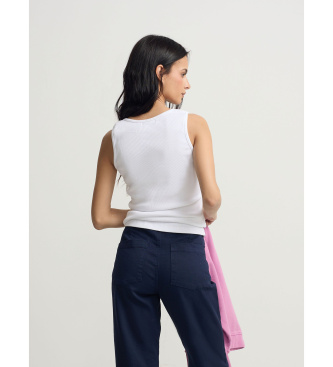 Silbon Camiseta apliques blanco