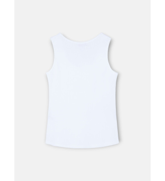 Silbon Camiseta apliques blanco