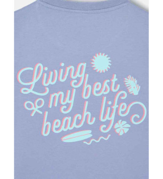 Silbon beach life t-shirt indigo bl