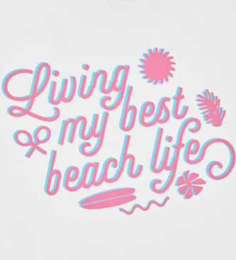 Silbon beach life t-shirt hvid
