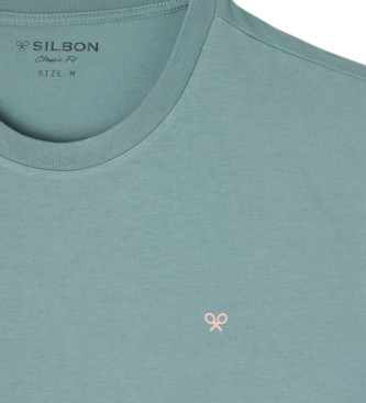 Silbon Grnes T-Shirt mit Diamantkreis