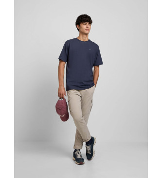 Silbon Granatowa koszulka z etnicznym kółkiem