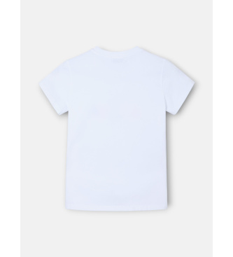 Silbon Camiseta garabateado blanco