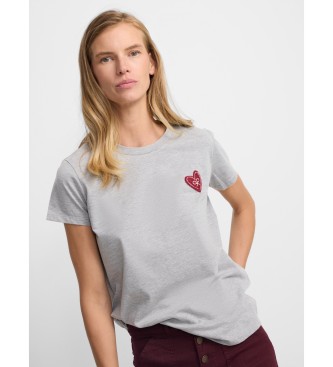 Silbon T-shirt love grey
