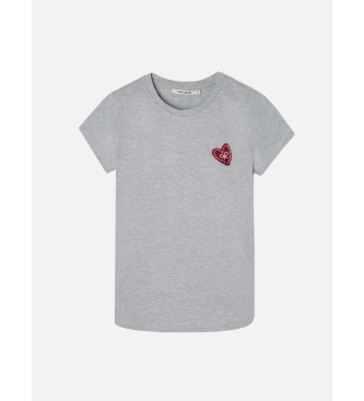 Silbon T-shirt love grey