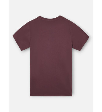 Silbon Bordeaux mini-logo t-shirt