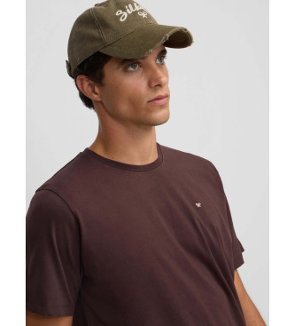 Silbon Maglietta marrone con mini logo