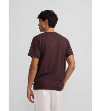 Silbon Maglietta marrone con mini logo